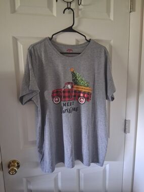 Holiday Time Gray T-Shirt with Red Logo